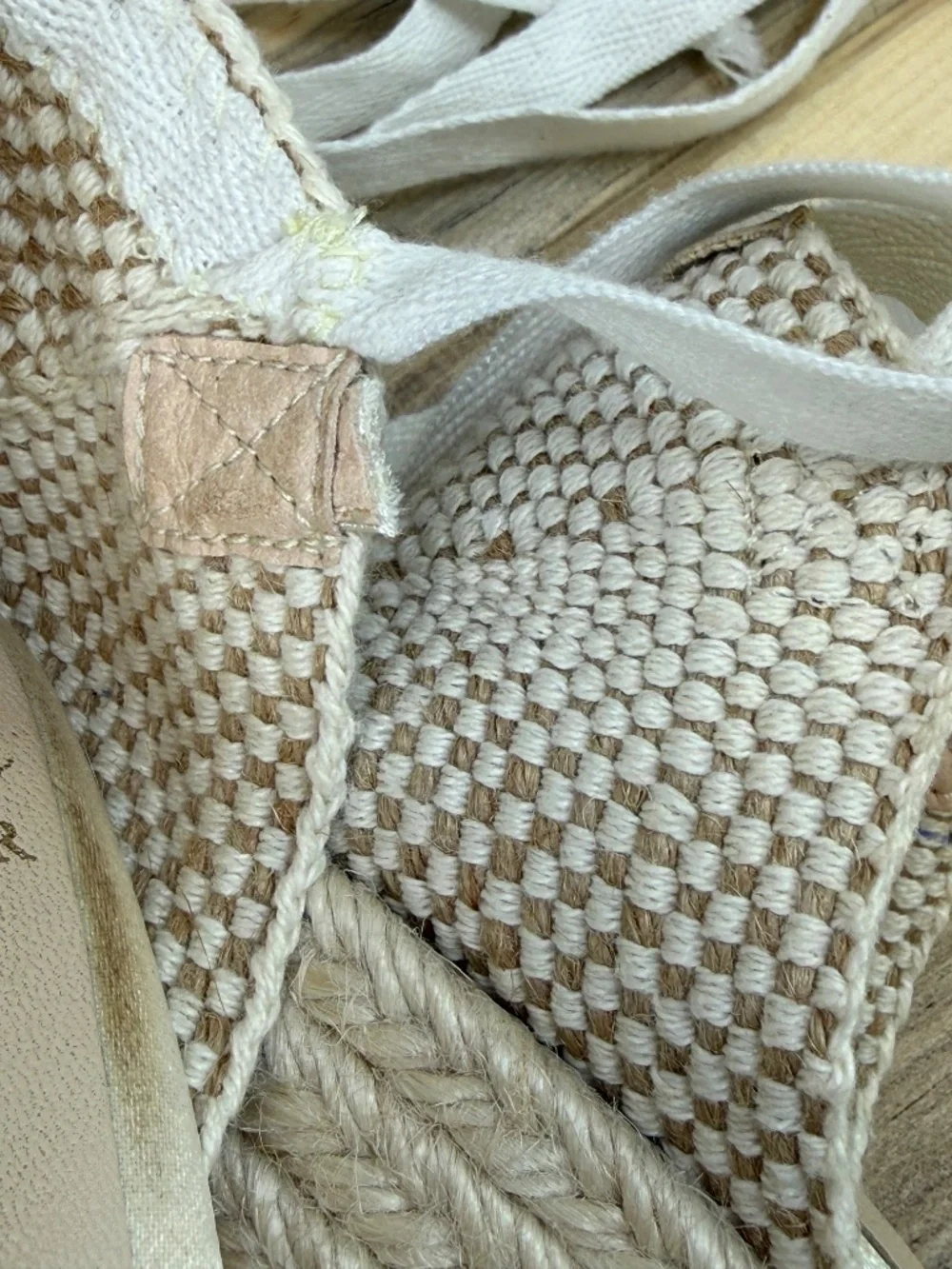 Toni Pons Atelier Lace Wedge Espadrille Size EU 35 Long Ankle Tie Wedding Bride